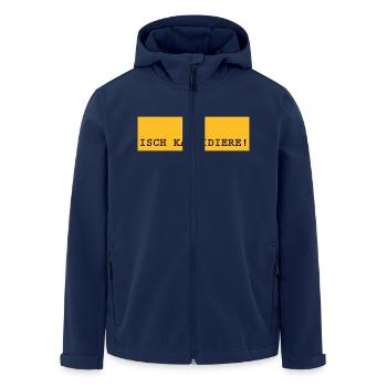 HSP_Isch kandidiere - Recycelte Männer Softshell-Jacke von Stanley/Stella - Navy - Vorne - AI Model Male 185 light (185cm)