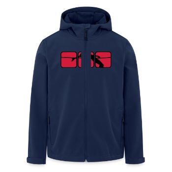 high jump 1 - Men’s Recycled Softshell Jacket by Stanley/Stella - navy - Front - AI Model Male 185 light (185cm)