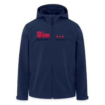 Quand est ce qu'on mange - Recycelte Männer Softshell-Jacke von Stanley/Stella - Navy - Vorne - AI Model Male 185 light (185cm)