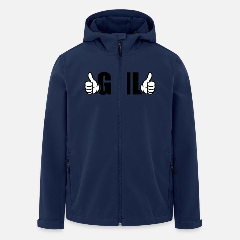 Geil Daumen Hoch - Recycelte Männer Softshell-Jacke von Stanley/Stella - Navy