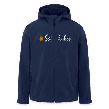 Saftschubse - Recycelte Männer Softshell-Jacke von Stanley/Stella - Navy - Vorne - AI Model Male 185 light (185cm)