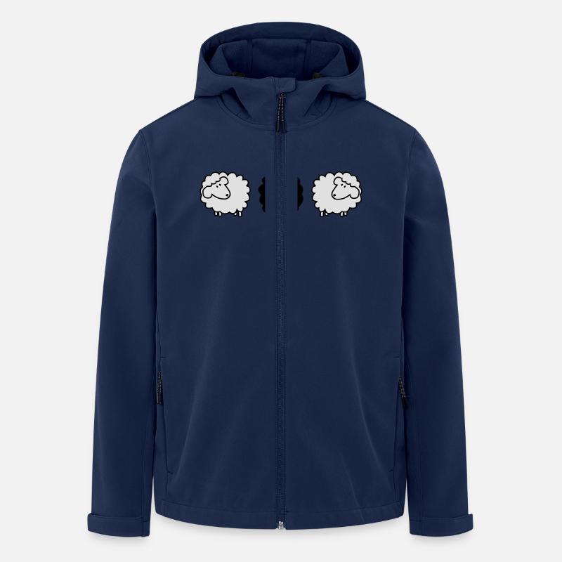scharzes schaf - Recycelte Männer Softshell-Jacke von Stanley/Stella - Navy