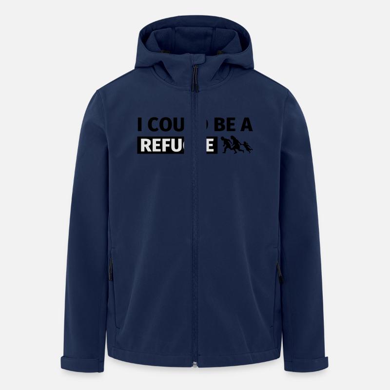 I could be a refugee - Men’s Recycled Softshell Jacket by Stanley/Stella - navy