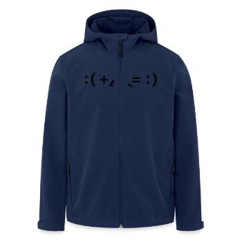 Formula For Happiness - Yoga Yogi Asana - Men’s Recycled Softshell Jacket by Stanley/Stella - navy - Front - AI Model Male 185 light (185cm)