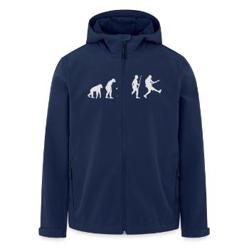 Bass Gitarrist Evolution - Recycelte Männer Softshell-Jacke von Stanley/Stella - Navy - Vorne - AI Model Male 185 light (185cm)