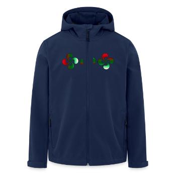 Croix Basque Lauburu - Veste softshell homme en polyester recyclé Stanley/Stella - marine - Devant - AI Model Male 185 light (185cm)