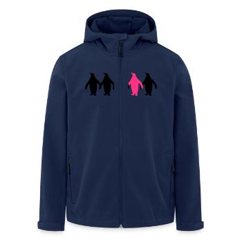 Être différents pingouins amusant motif - Veste softshell homme en polyester recyclé Stanley/Stella - marine - Devant - AI Model Male 185 light (185cm)