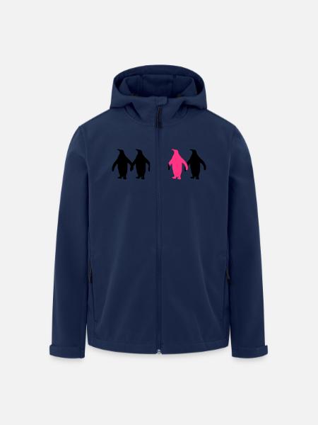 Be different penguins pattern fun - Men’s Recycled Softshell Jacket by Stanley/Stella - navy
