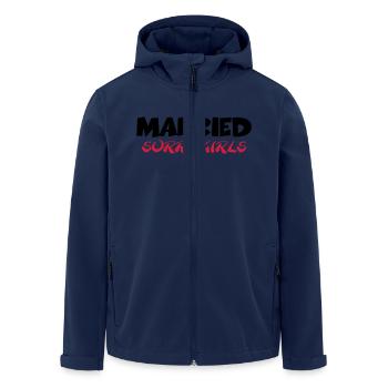 Married - sorry girls - Men’s Recycled Softshell Jacket by Stanley/Stella - navy - Front - AI Model Male 185 light (185cm)