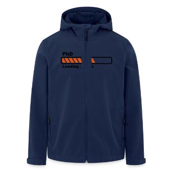 PhD loading bar - Men’s Recycled Softshell Jacket by Stanley/Stella - navy - Front - AI Model Male 185 light (185cm)