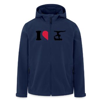 I love Acrobatie - Veste softshell homme en polyester recyclé Stanley/Stella - marine - Devant - AI Model Male 185 light (185cm)