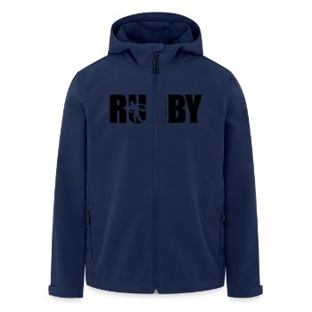 Rugby - Recycelte Männer Softshell-Jacke von Stanley/Stella - Navy - Vorne - AI Model Male 185 light (185cm)