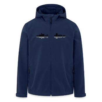 Skyline - Düsseldorf - Recycelte Männer Softshell-Jacke von Stanley/Stella - Navy - Vorne - AI Model Male 185 light (185cm)