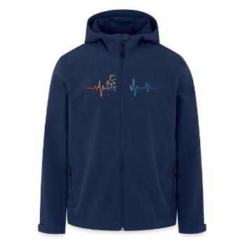 Heartbeat Retro Chef - Men’s Recycled Softshell Jacket by Stanley/Stella - navy - Front - AI Model Male 185 light (185cm)
