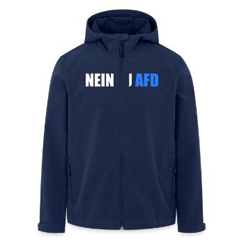 No to afd - Men’s Recycled Softshell Jacket by Stanley/Stella - navy - Front - AI Model Male 185 light (185cm)