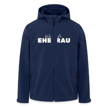 Die weltbeste Ehefrau der Welt beste Frau der Welt - Recycelte Männer Softshell-Jacke von Stanley/Stella - Navy - Vorne - AI Model Male 185 light (185cm)