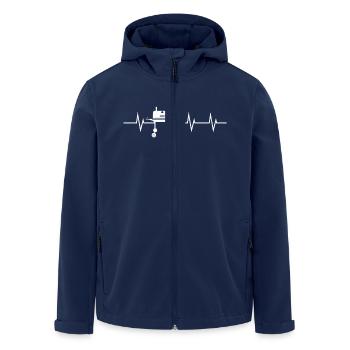 BBQ Frequency - Recycelte Männer Softshell-Jacke von Stanley/Stella - Navy - Vorne - AI Model Male 185 light (185cm)