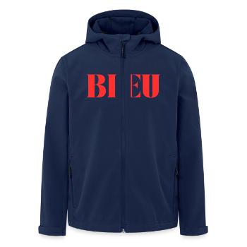 BLEU en ROUGE - Veste softshell homme en polyester recyclé Stanley/Stella - marine - Devant - AI Model Male 185 light (185cm)