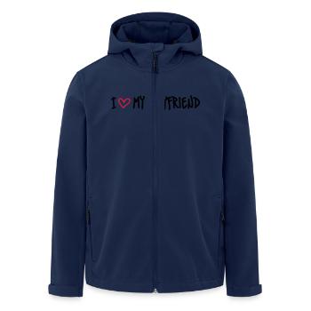 I Love My Boyfriend - Veste softshell homme en polyester recyclé Stanley/Stella - marine - Devant - AI Model Male 185 light (185cm)