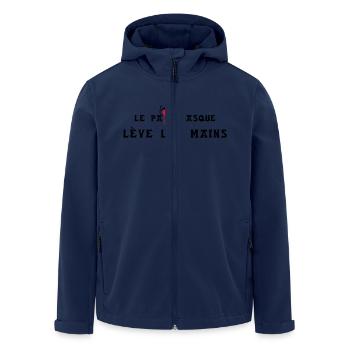 Le pays basque lève les mains - horizontal - Veste softshell homme en polyester recyclé Stanley/Stella - marine - Devant - AI Model Male 185 light (185cm)