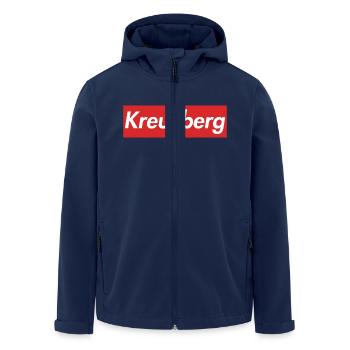 Kreuzberg - Recycelte Männer Softshell-Jacke von Stanley/Stella - Navy - Vorne - AI Model Male 185 light (185cm)