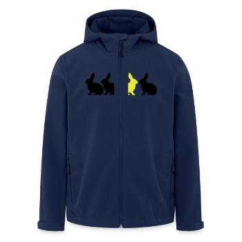 Bunny Rabbit be different! Unique contrast 2c - Men’s Recycled Softshell Jacket by Stanley/Stella - navy - Front - AI Model Male 185 light (185cm)