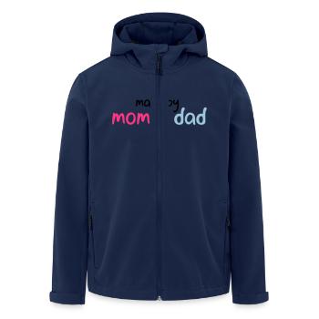 made by mom & dad - Men’s Recycled Softshell Jacket by Stanley/Stella - navy - Front - AI Model Male 185 light (185cm)