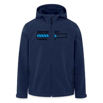 PhD thesis - Men’s Recycled Softshell Jacket by Stanley/Stella - navy - Front - AI Model Male 185 light (185cm)
