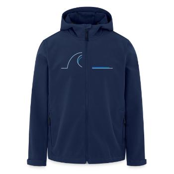 Welle - Recycelte Männer Softshell-Jacke von Stanley/Stella - Navy - Vorne - AI Model Male 185 light (185cm)
