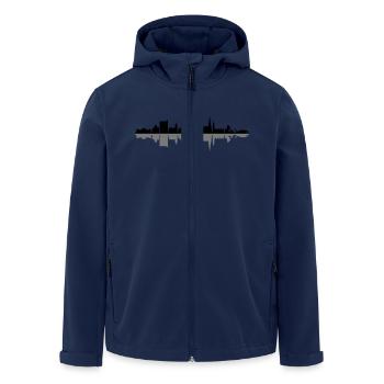 Skyline - Hannover - Recycelte Männer Softshell-Jacke von Stanley/Stella - Navy - Vorne - AI Model Male 185 light (185cm)