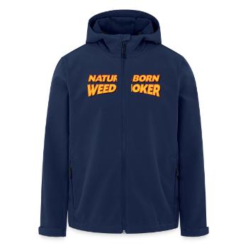 Natural born weed smoker 3col - Men’s Recycled Softshell Jacket by Stanley/Stella - navy - Front - AI Model Male 185 light (185cm)