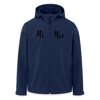 mr_and_mrs_2_hearts - Recycelte Männer Softshell-Jacke von Stanley/Stella - Navy - Vorne - AI Model Male 185 light (185cm)