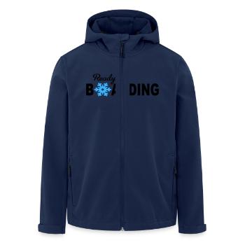 Snowboard - Men’s Recycled Softshell Jacket by Stanley/Stella - navy - Front - AI Model Male 185 light (185cm)