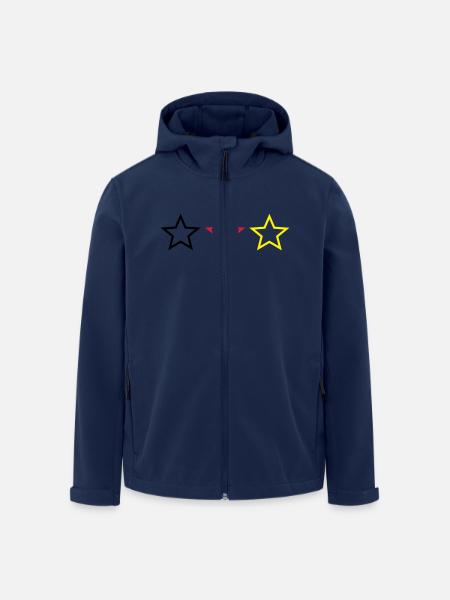 Fußball Stern Deutschland - Recycelte Männer Softshell-Jacke von Stanley/Stella - Navy