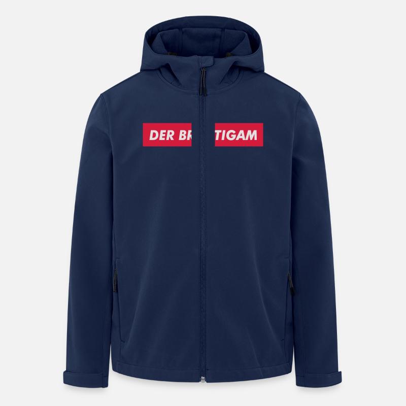 DER BRÄUTIGAM - Recycelte Männer Softshell-Jacke von Stanley/Stella - Navy