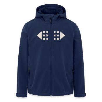 Anneau des Protecteurs, amulette antique Atlantide - Veste softshell homme en polyester recyclé Stanley/Stella - marine - Devant - AI Model Male 185 light (185cm)