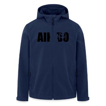 Aikido - Recycelte Männer Softshell-Jacke von Stanley/Stella - Navy - Vorne - AI Model Male 185 light (185cm)