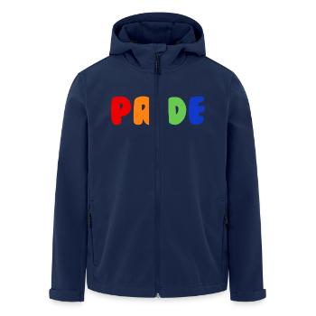 Pride - Men’s Recycled Softshell Jacket by Stanley/Stella - navy - Front - AI Model Male 185 light (185cm)