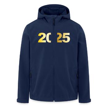 2025 Vintage Gift - Men’s Recycled Softshell Jacket by Stanley/Stella - navy - Front - AI Model Male 185 light (185cm)