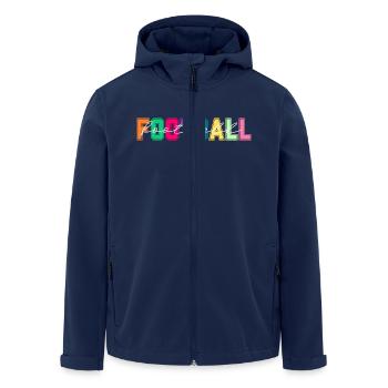 Fußballfarben - Geschenk für Fußballliebhaber - Recycelte Männer Softshell-Jacke von Stanley/Stella - Navy - Vorne - AI Model Male 185 light (185cm)