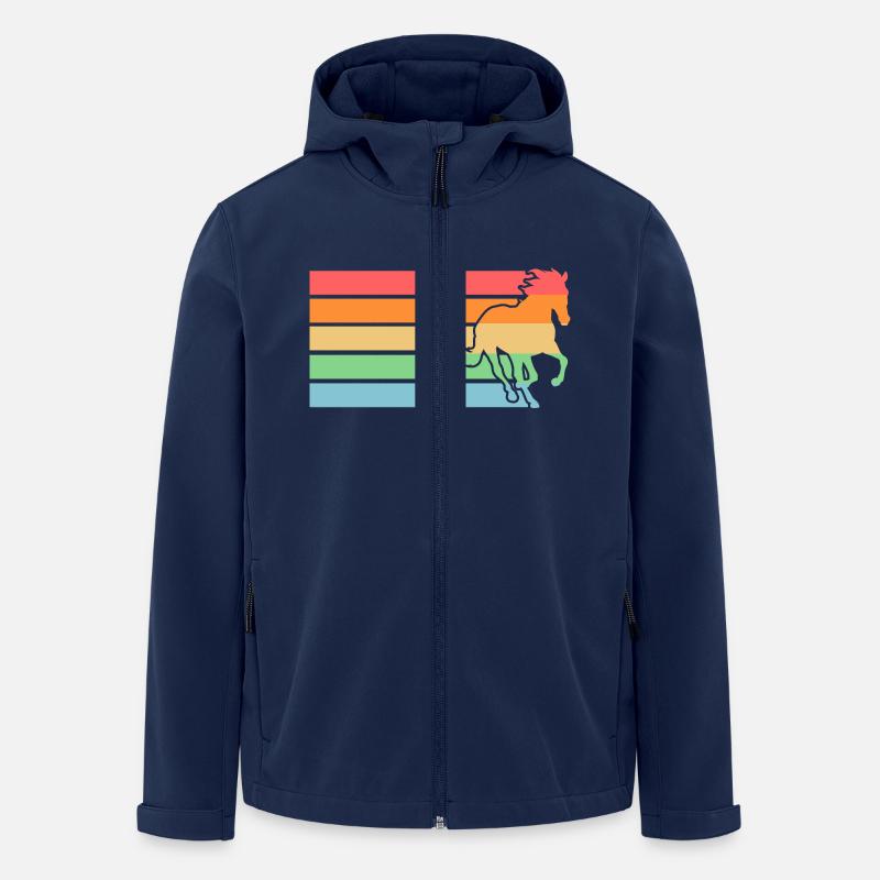 Reiten Pferd - Recycelte Männer Softshell-Jacke von Stanley/Stella - Navy