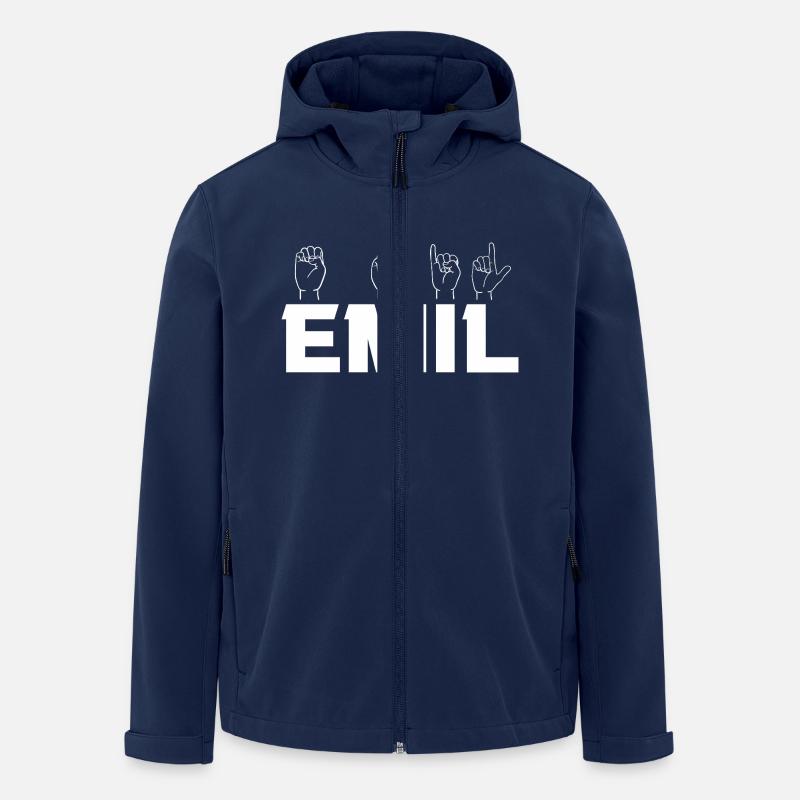 Sign Language Emil - Men’s Recycled Softshell Jacket by Stanley/Stella - navy