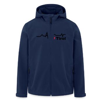 Herzschlag Tirol - Recycelte Männer Softshell-Jacke von Stanley/Stella - Navy - Vorne - AI Model Male 185 light (185cm)