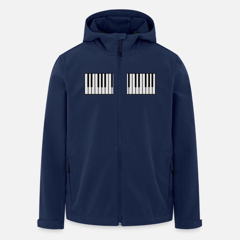 klavier_farbe - Recycelte Männer Softshell-Jacke von Stanley/Stella - Navy