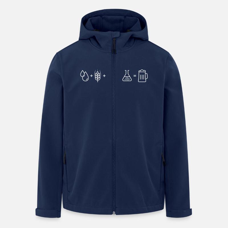 BEER INGREDIENTS - Men’s Recycled Softshell Jacket by Stanley/Stella - navy
