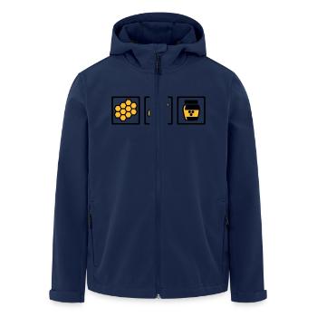Biene - Recycelte Männer Softshell-Jacke von Stanley/Stella - Navy - Vorne - AI Model Male 185 light (185cm)