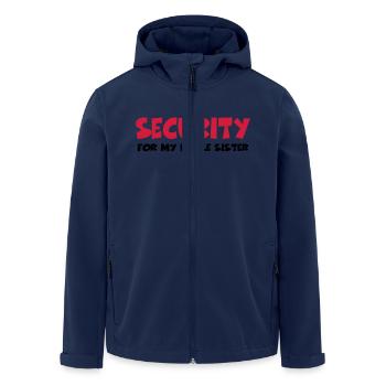Security for my little sister - Men’s Recycled Softshell Jacket by Stanley/Stella - navy - Front - AI Model Male 185 light (185cm)