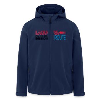 la ou on va - Veste softshell homme en polyester recyclé Stanley/Stella - marine - Devant - AI Model Male 185 light (185cm)