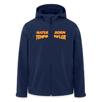 Natural born tenpin bowler 3col - Men’s Recycled Softshell Jacket by Stanley/Stella - navy - Front - AI Model Male 185 light (185cm)