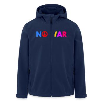 No war - Men’s Recycled Softshell Jacket by Stanley/Stella - navy - Front - AI Model Male 185 light (185cm)